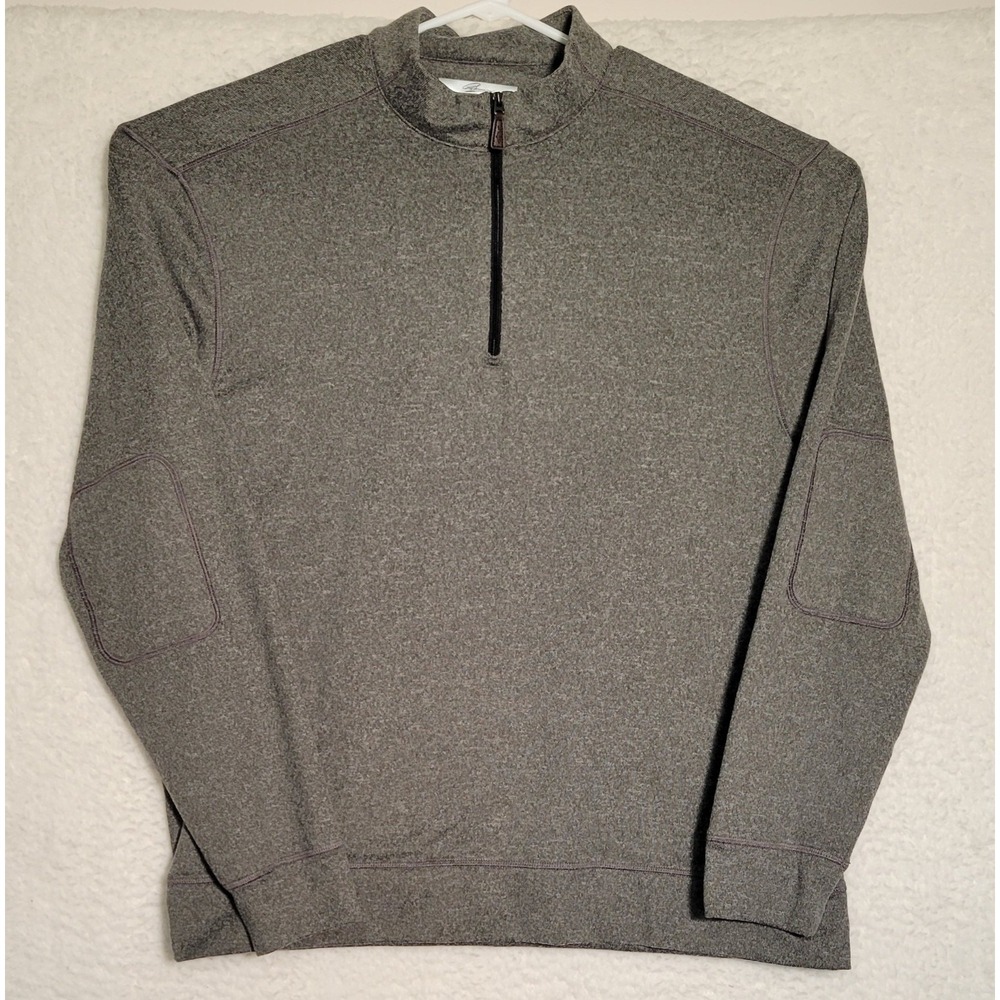 Greg Norman Mens Sweater Size XL Gray 1/4 Zip Long Sleeve‎ Golf Outdoor 0472